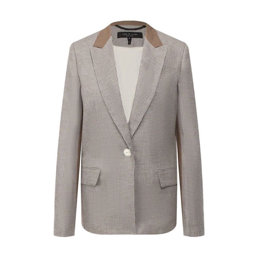 Rag & Bone Elizabeth Houndstooth Linen Blazer
O15